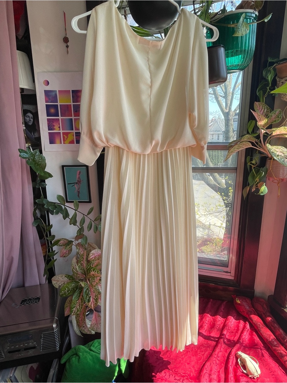 Kalo Moda Cream White Dress, S/M - Picture 2 of 7